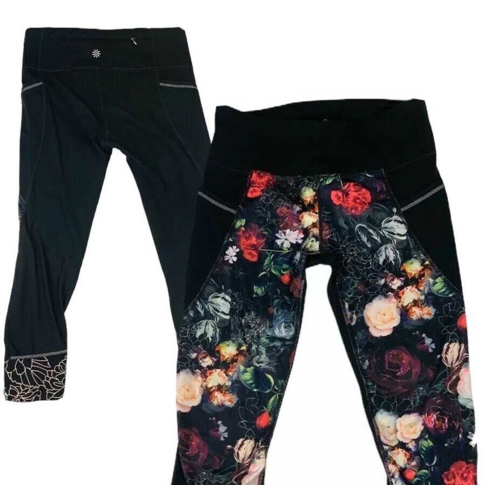 Athleta black orchid Capri